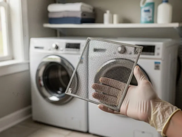 Westport Dryer Vent Cleaning specialist performing detailed lint trap cleaning service in Westport